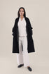 Straight leg pants with elastic waistband